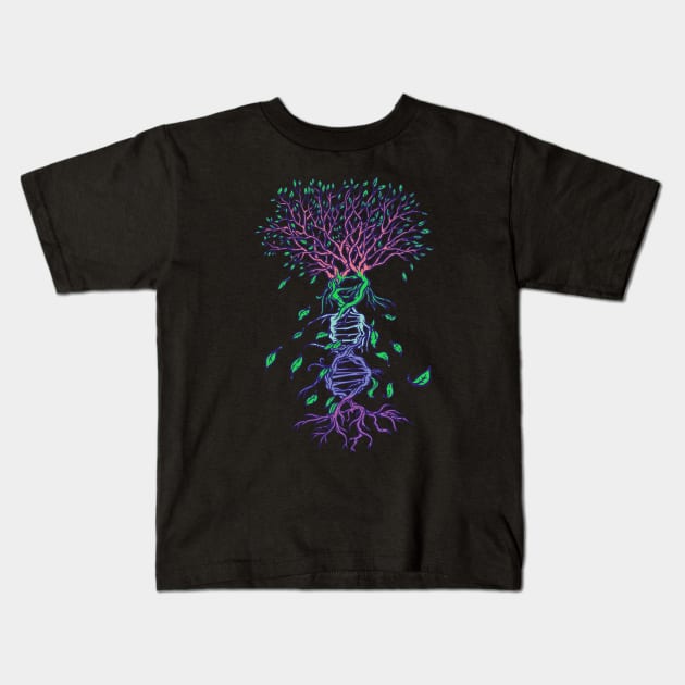 DNA tree of life Kids T-Shirt by JayD World